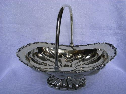 HENKELSCHALE - KORB SILBER 875-ER RUSSLAND UM 1890