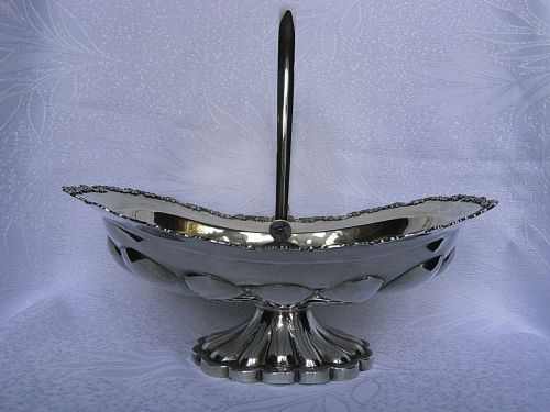 HENKELSCHALE - KORB SILBER 875-ER RUSSLAND UM 1890