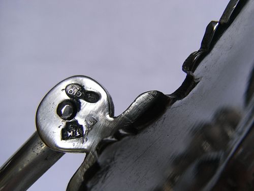 HENKELSCHALE - KORB SILBER 875-ER RUSSLAND UM 1890