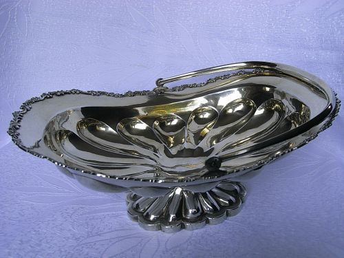 HENKELSCHALE - KORB SILBER 875-ER RUSSLAND UM 1890